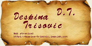 Despina Trišović vizit kartica